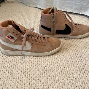 Nike light pink suede high tops size 9